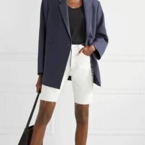 Re/Done The 80’s Long Denim Short Raw Hem